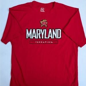 Pro Edge Red Maryland Terrapins Short Sleeve Tee